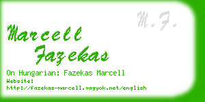 marcell fazekas business card